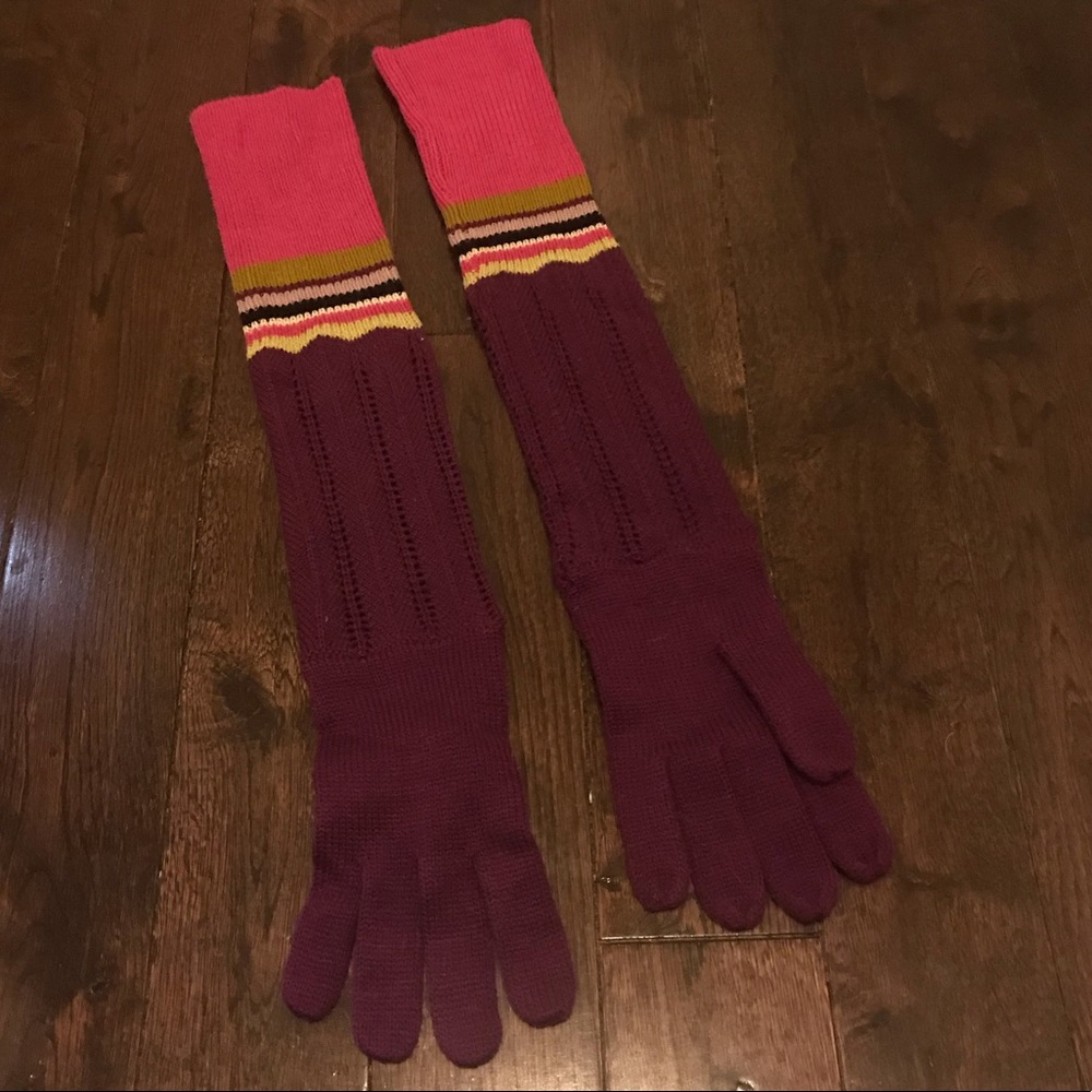 Missoni for Target long gloves NWOT pink/purple